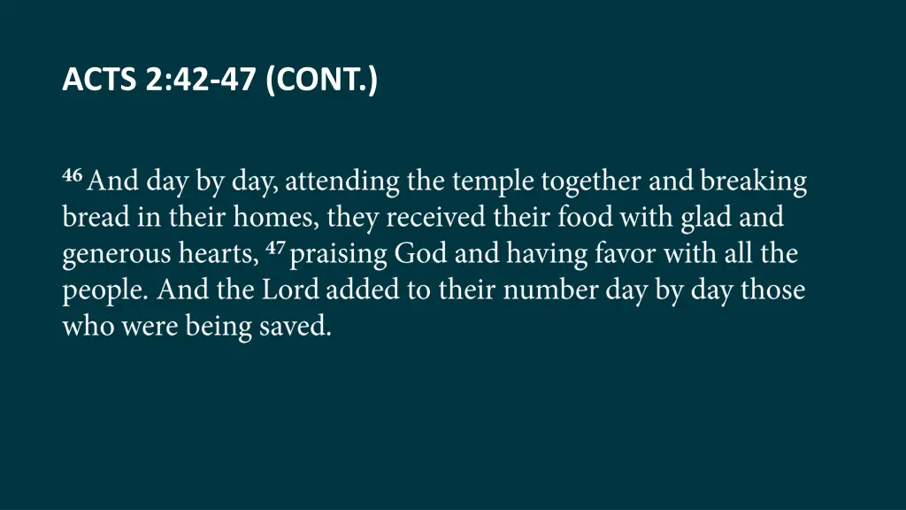 acts 2 42 47 cont