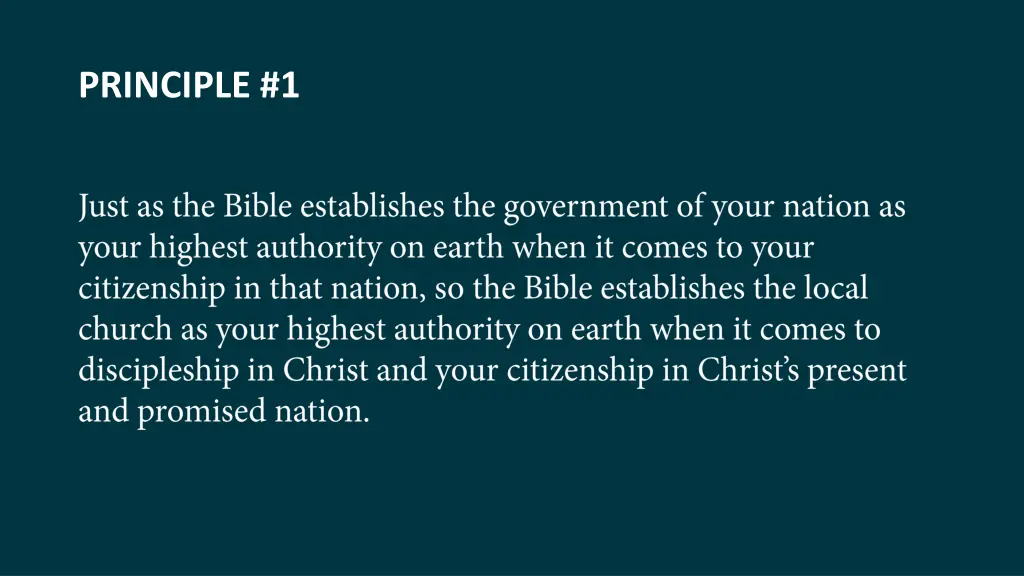 principle 1