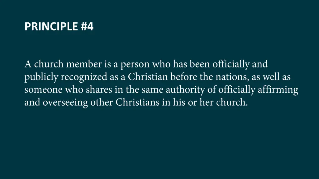 principle 4