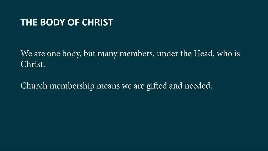 the body of christ