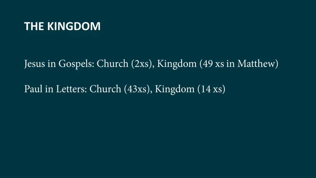 the kingdom