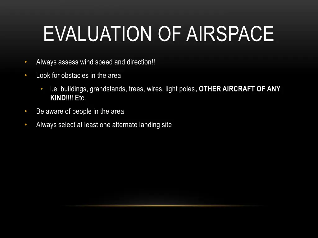 evaluation of airspace