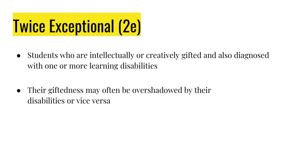 twice exceptional 2e