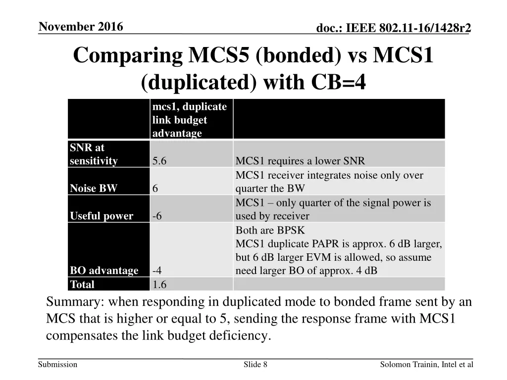 november 2016 comparing mcs5 bonded vs mcs1