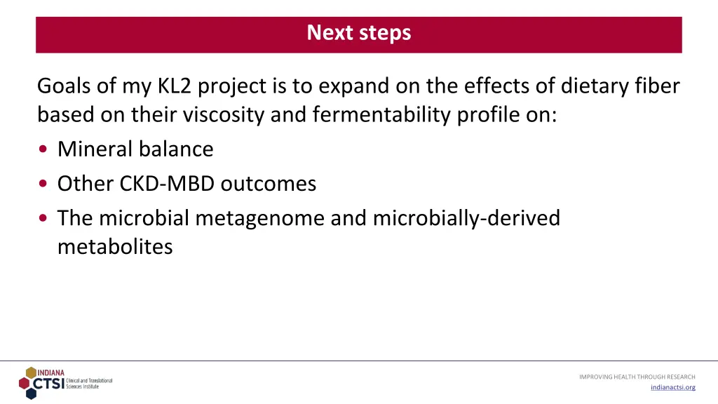 next steps