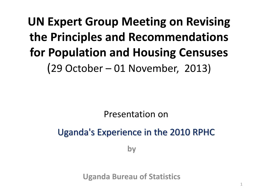 un expert group meeting on revising