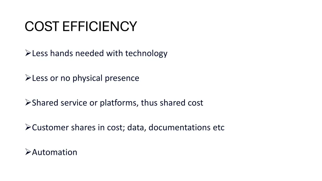 cost efficiency