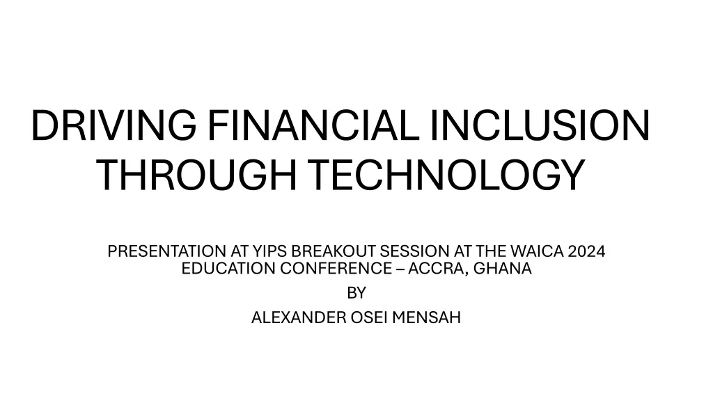 driving financial inclusion through technology