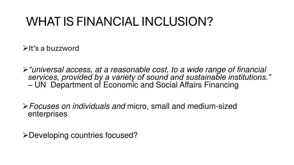 what is financial inclusion