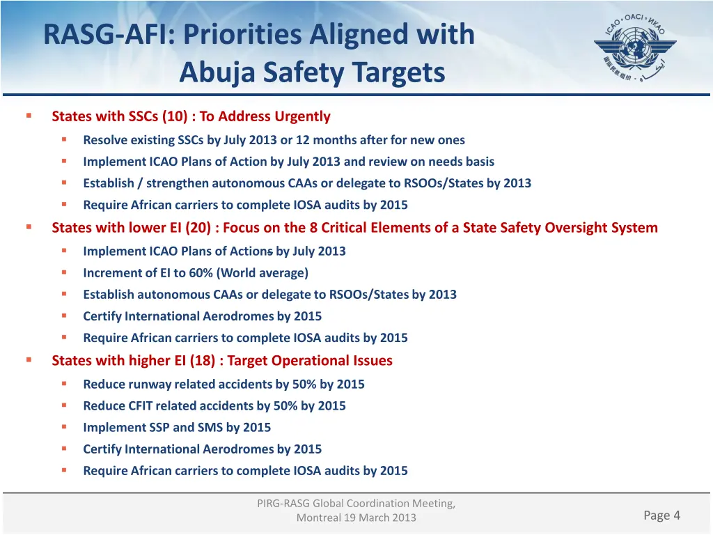 rasg afi priorities aligned with abuja safety