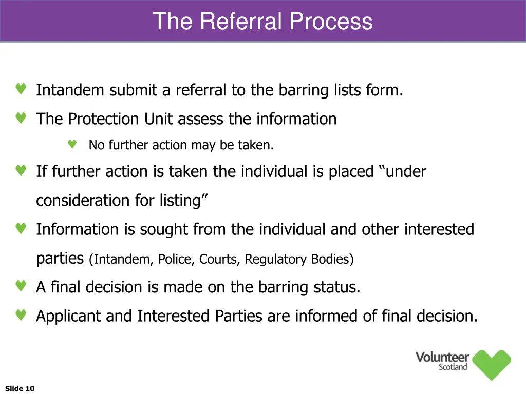 the referral process