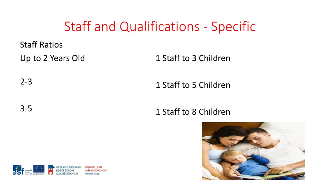 staff and qualifications specific