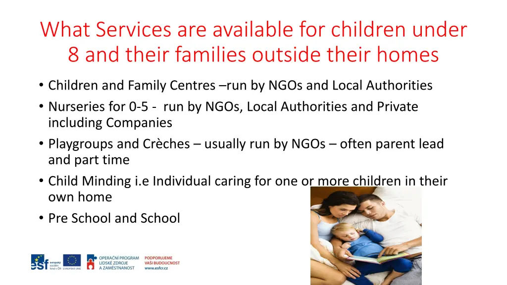 what services are available for children under