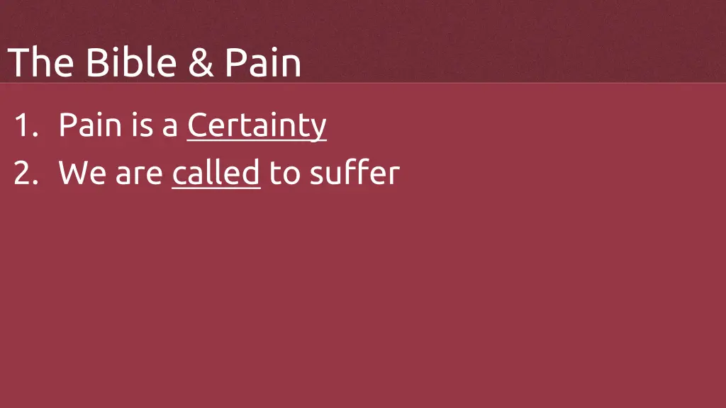 the bible pain 4