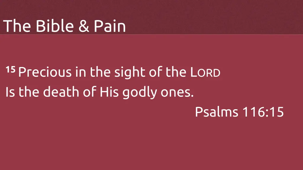 the bible pain 6