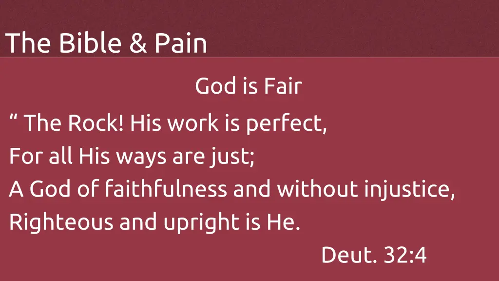 the bible pain 8