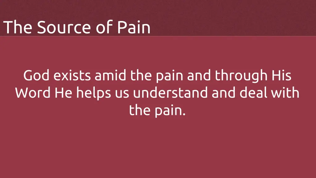 the source of pain 4