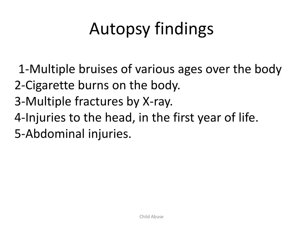 autopsy findings