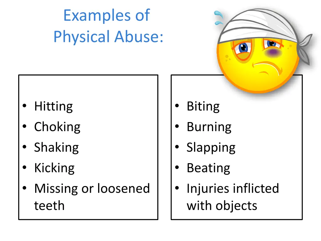 examples of physical abuse