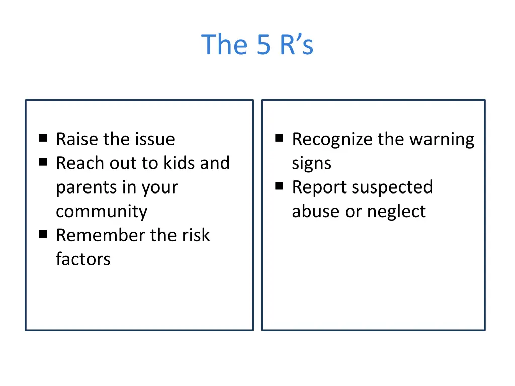the 5 r s