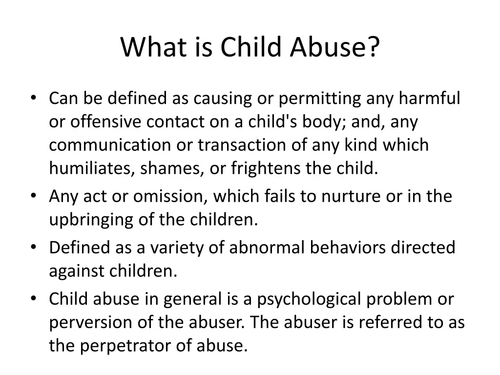 what is child abuse