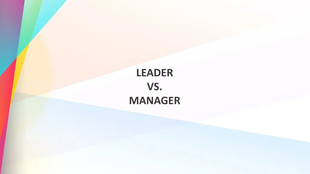 leader vs manager