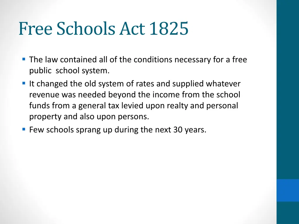 free schools act 1825