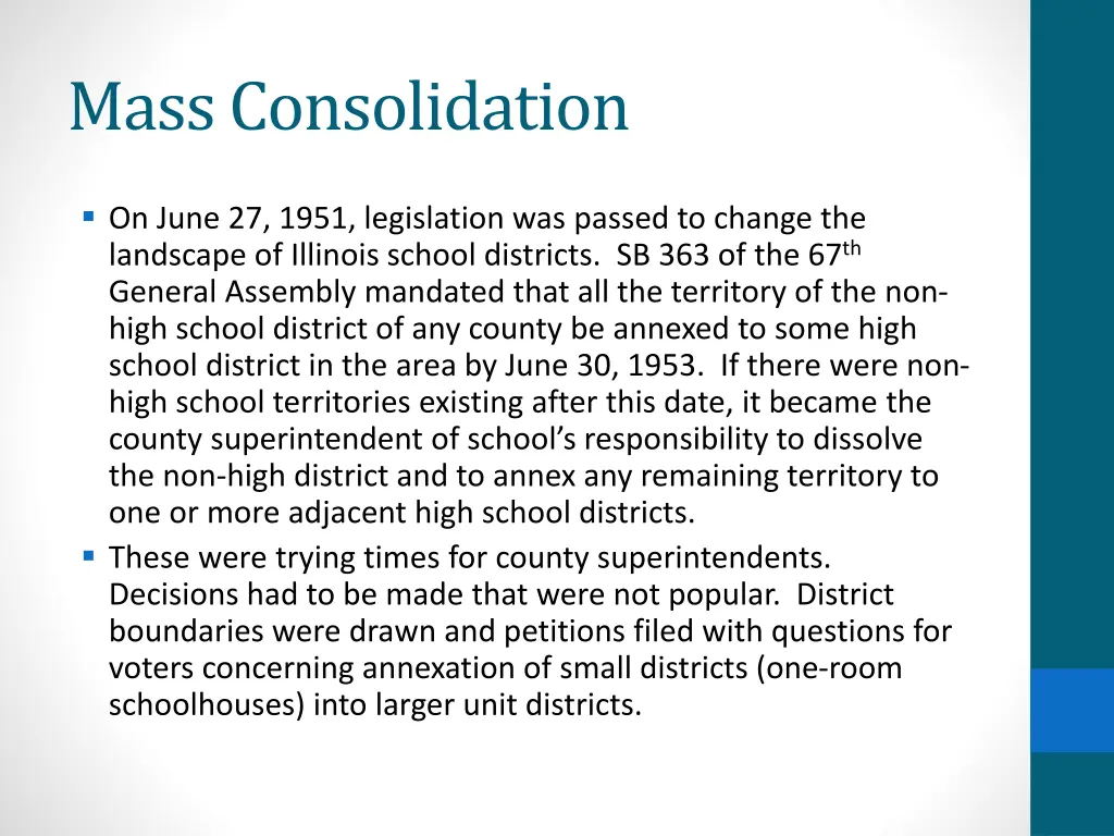 mass consolidation
