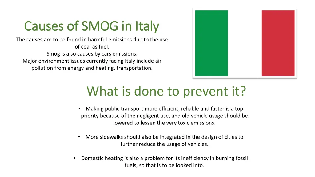 causes causes of smog in of smog in italy
