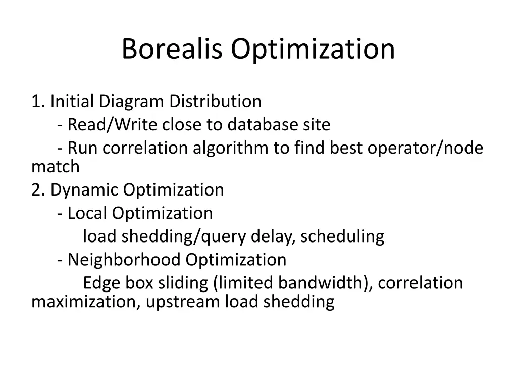 borealis optimization 1