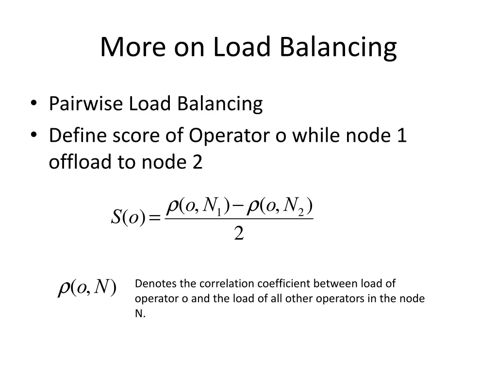 more on load balancing