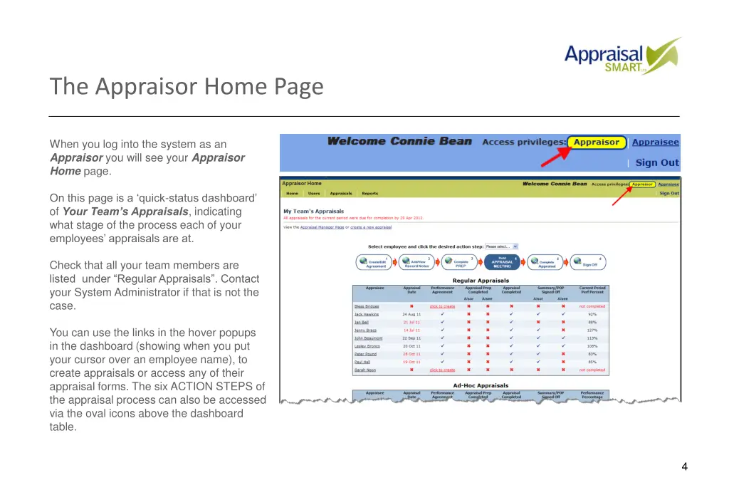 the appraisor home page