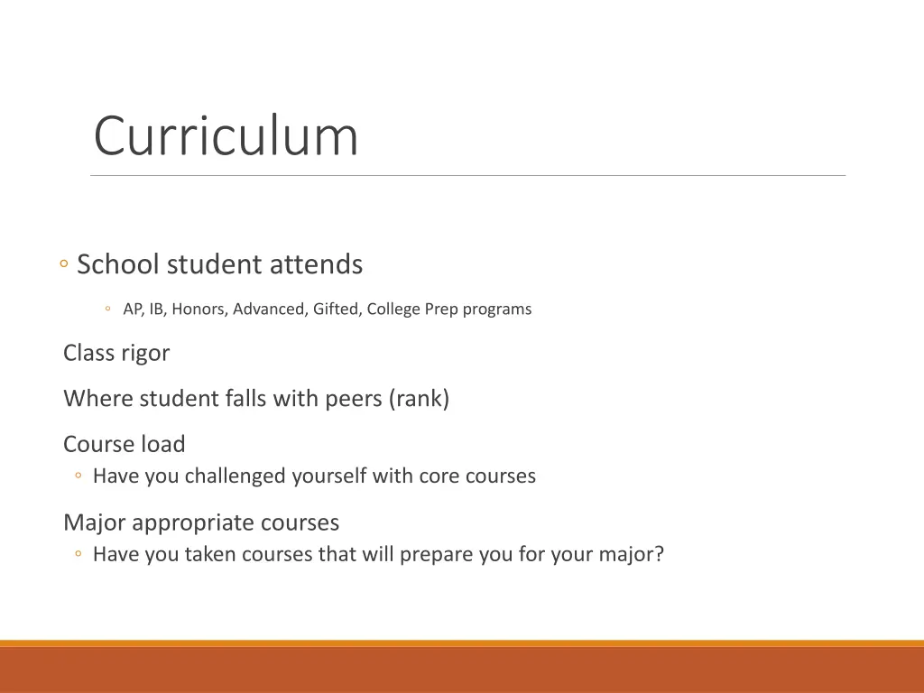 curriculum 1
