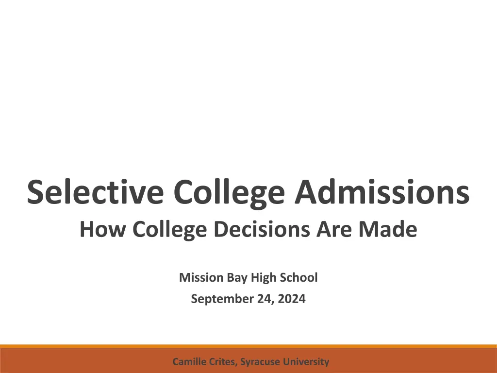selective college admissions how college