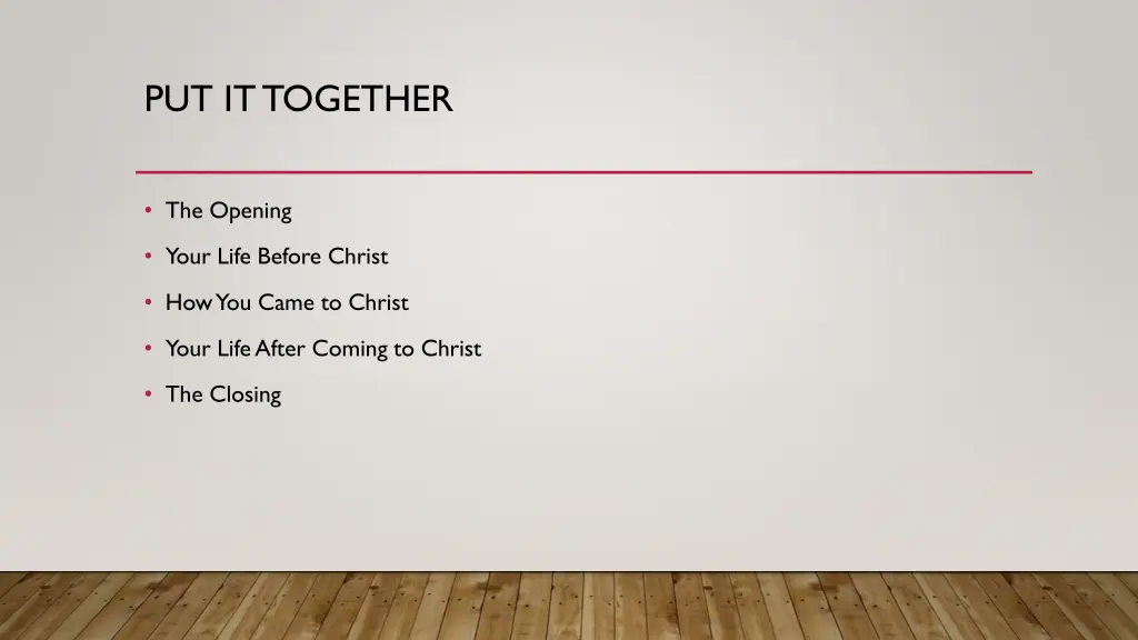 put it together