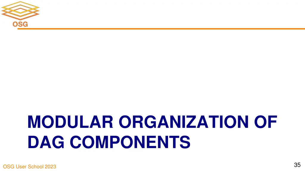 modular organization of dag components