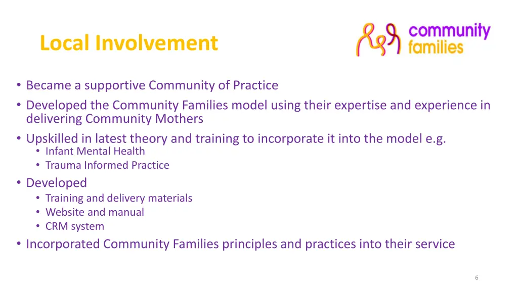 local involvement