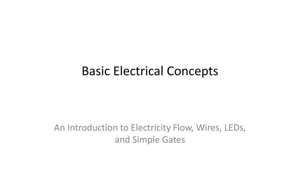 basic electrical concepts
