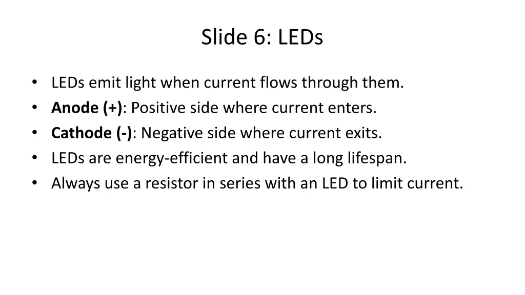 slide 6 leds