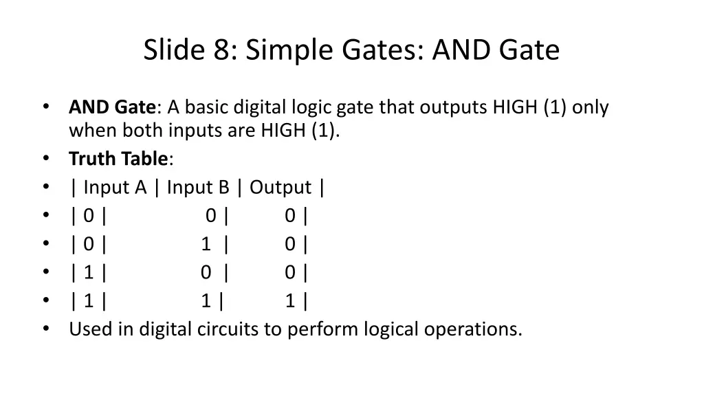 slide 8 simple gates and gate