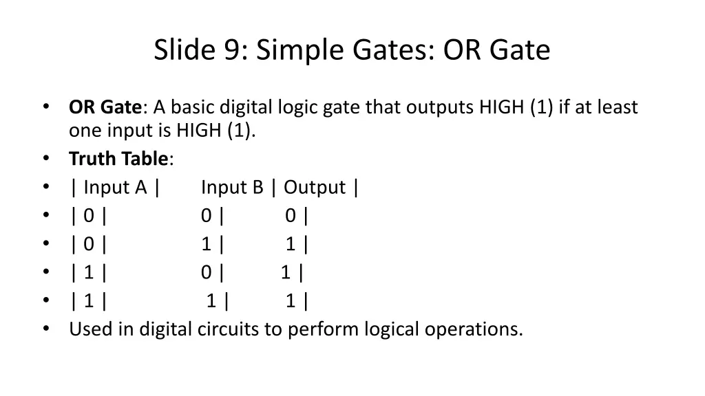 slide 9 simple gates or gate