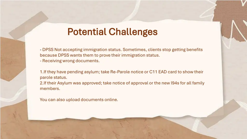 potential challenges potential challenges