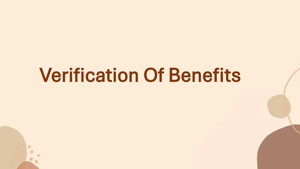 verification of benefits verification of benefits