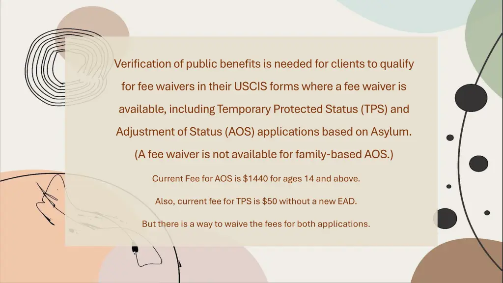 verification of public benefits is needed