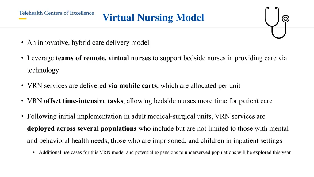 virtual nursing model