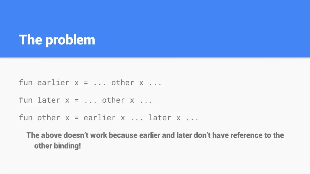 the problem