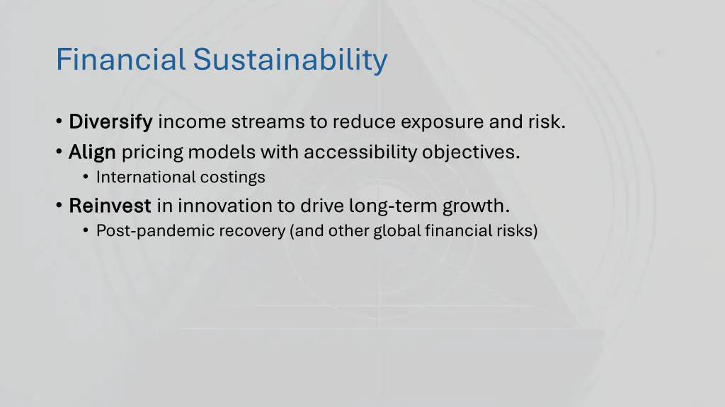 financial sustainability