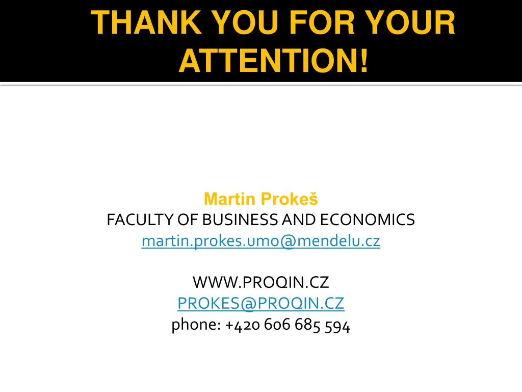 thank you for your attention