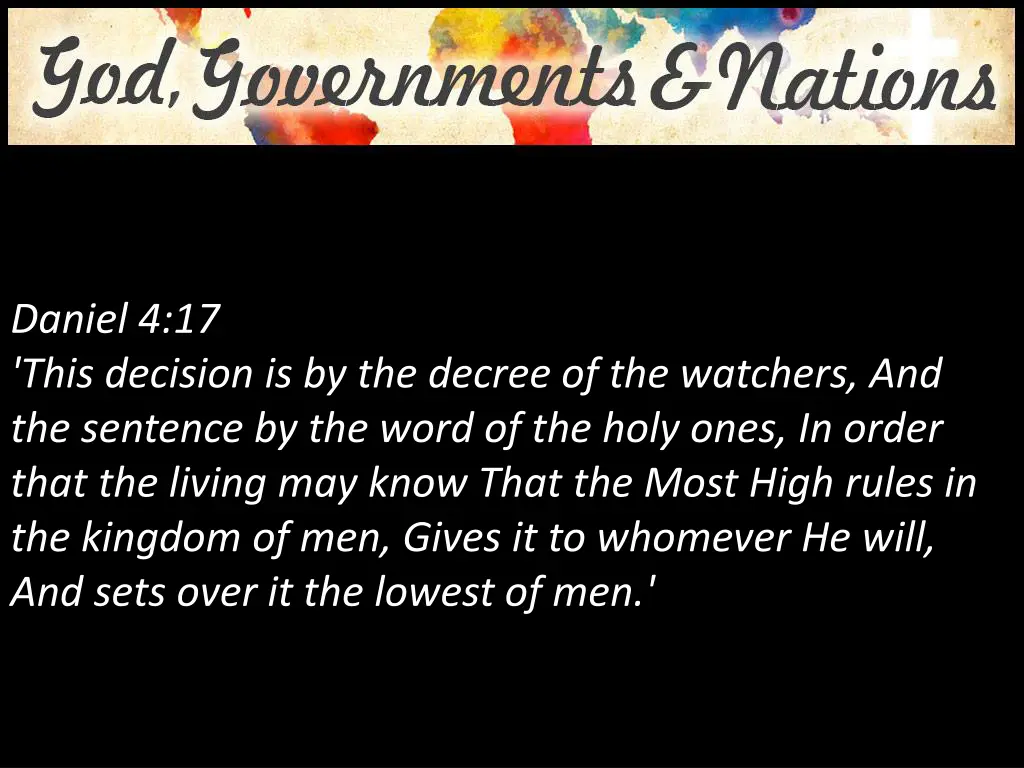 daniel 4 17 this decision is by the decree
