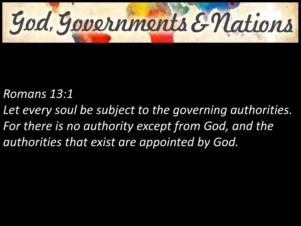 romans 13 1 let every soul be subject
